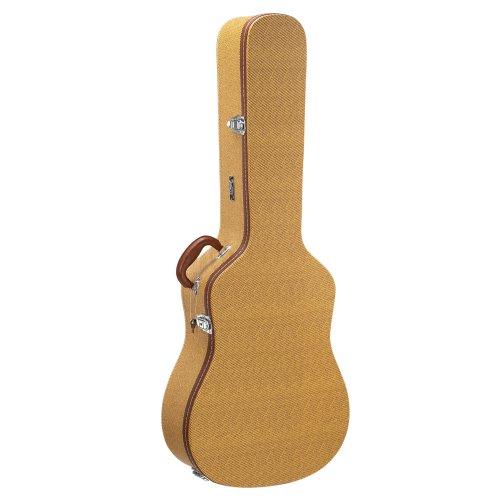 Ozici 41" Folk Guitar Hardshell Carrying Case Fits Most Acoustic Guitars Microgroove Flat - Yellow