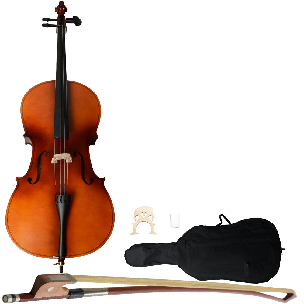 Ozici 4/4 Acoustic Cello Case Bow Rosin Wood