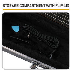 High Grade Electric Bass Guitar ABS Molded Hard Case Grayish Blue