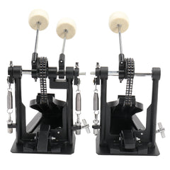 Ozici Wool Felt Hammer Double Drum Pedal Professional Double Bass Drum Pedal Black