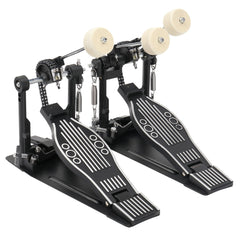 Ozici Wool Felt Hammer Double Drum Pedal Professional Double Bass Drum Pedal Black