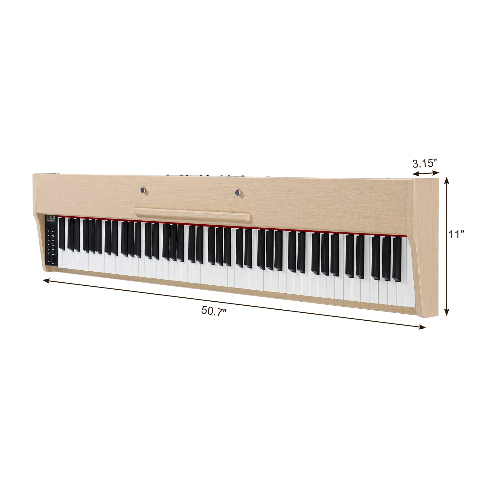 Ozici 88 Key Full Size Semi-Weighted Standard Keyboards Wooden Digital Piano with MIDI Bluetooth, Triple Pedals，Headphone and other accessories