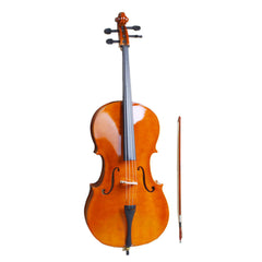 Ozici 4/4 Wood Cello Bag Bow Rosin Bridge Natural