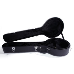 Ozici 5-String 6-String Microgroove Pattern Leather Wood Banjos Case - Black
