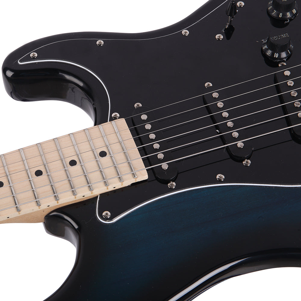 Ozici ST Stylish Electric Guitar with Black Pickguard Dark Blue