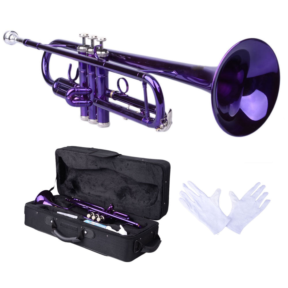 Ozici Brass B Flat Trumpet Violet