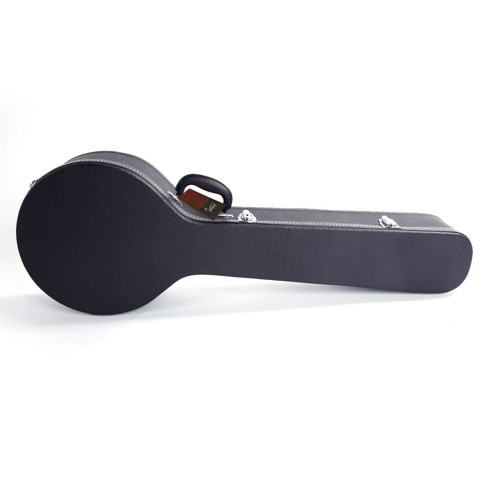 Ozici 5-String 6-String Microgroove Pattern Leather Wood Banjos Case - Black