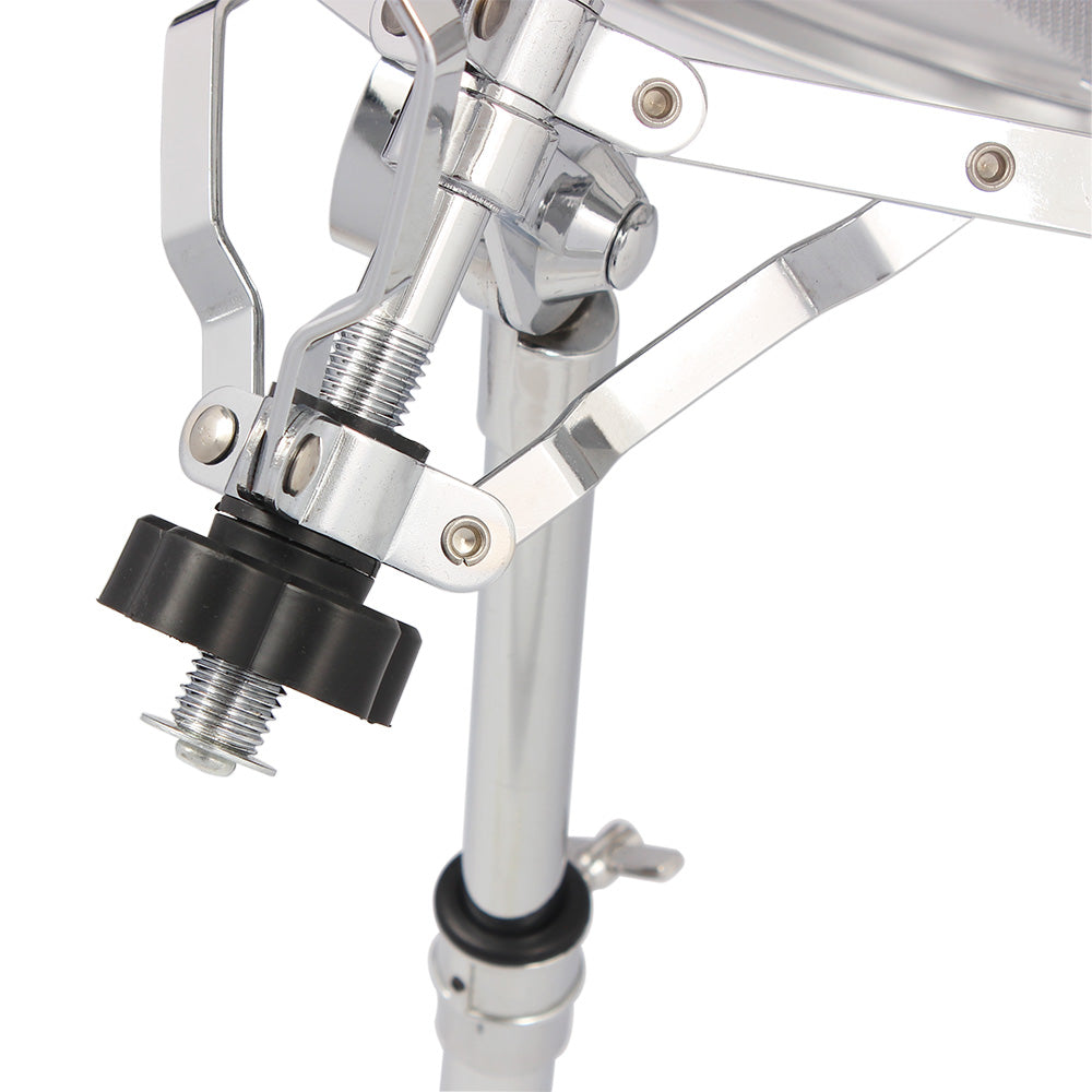 Ozici Chrome Plated Dumb Snare Drum Stand Tripod Silver