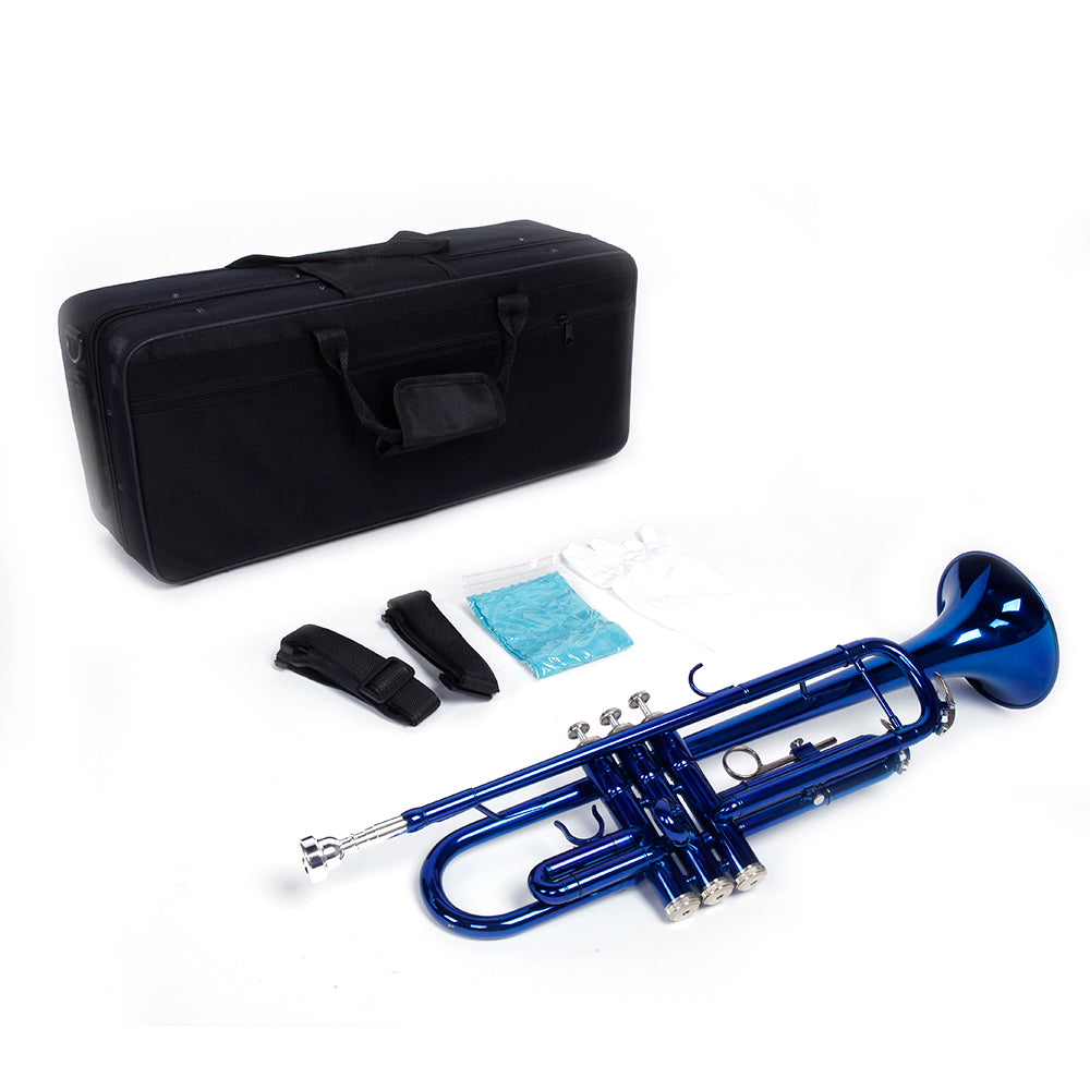 Ozici Brass B Flat Trumpet Gloves Set Blue