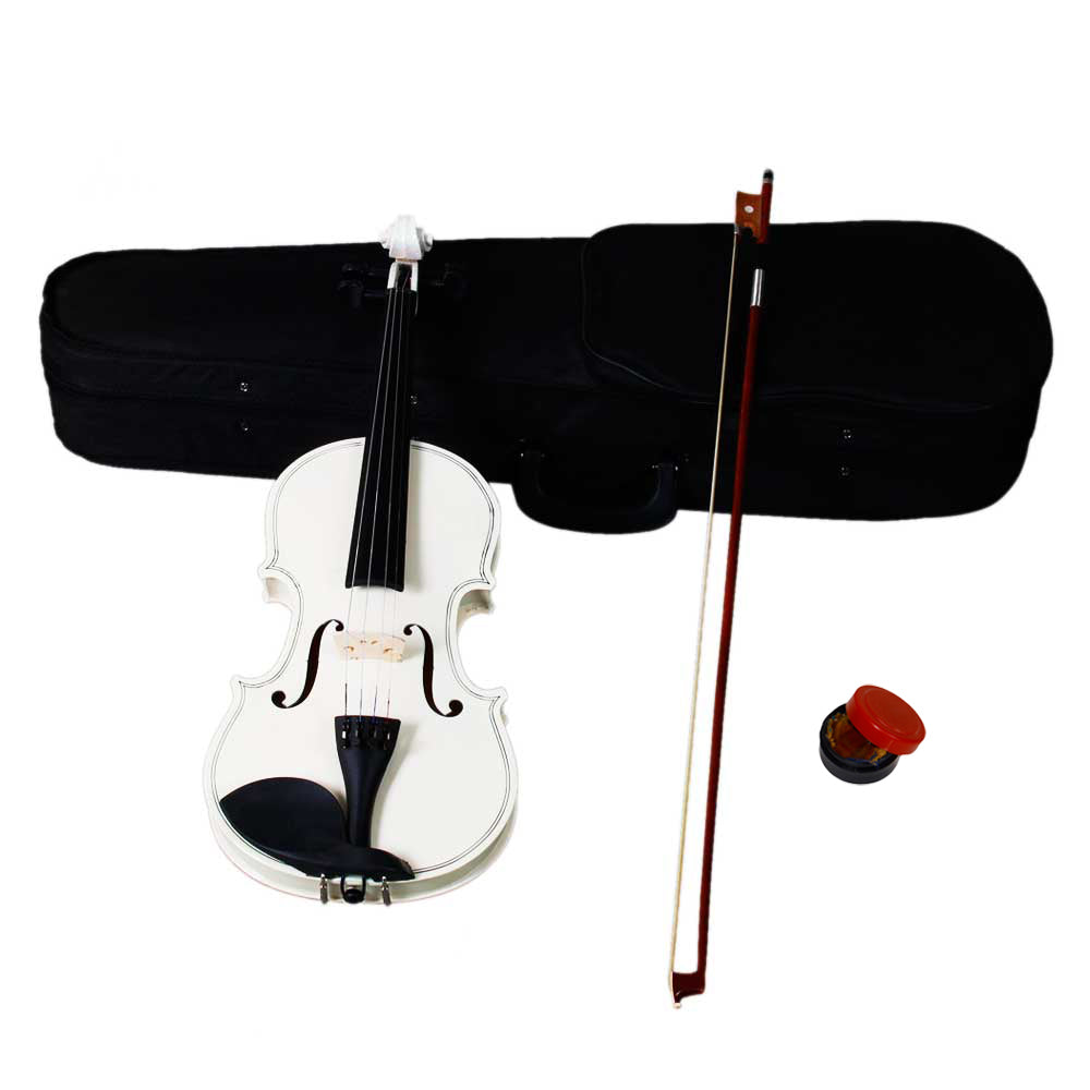 Ozici  4/4 Acoustic Violin Case Bow Rosin - White