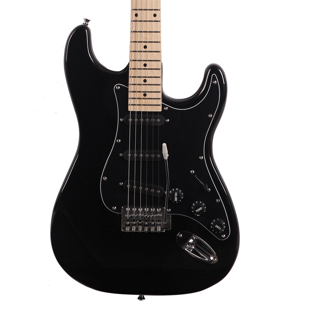 Ozici ST Stylish Electric Guitar with Black Pickguard Black