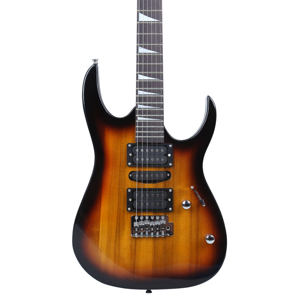 Ozici Novice Entry Level 170 Electric Guitar HSH Pickup Bag Strap Paddle Rocker Cable Wrench Tool - Sunset