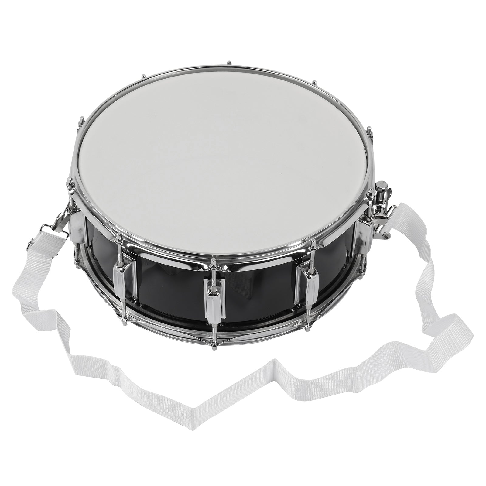Ozici 14 x 5.5in Snare Drum Set with Drumstick Holder, Snare Drum Bag, Strap, Mute Pad & Drum Stick for Beginner Student Black