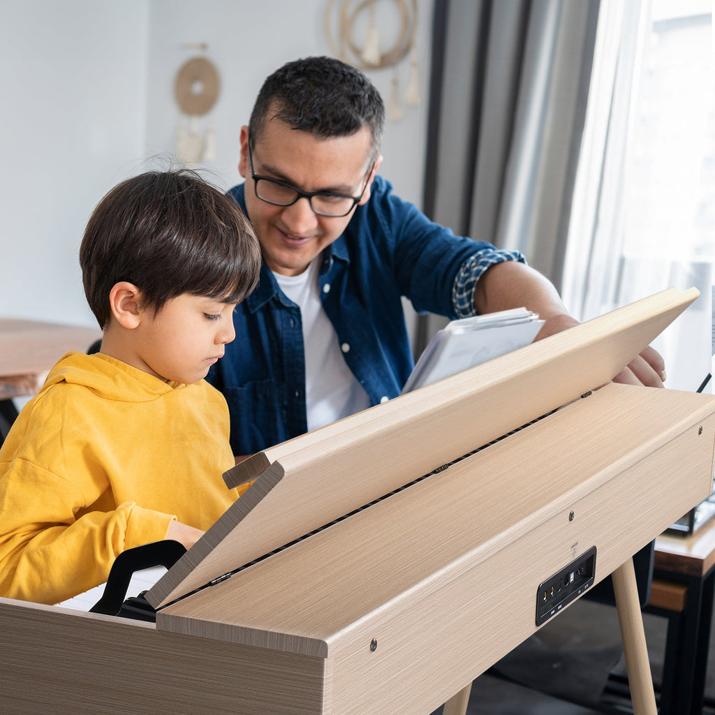 Ozici 88 Key Standard Full Weighted Keyboards Digital Piano with Metal Stand, Audio and MIDI Bluetooth