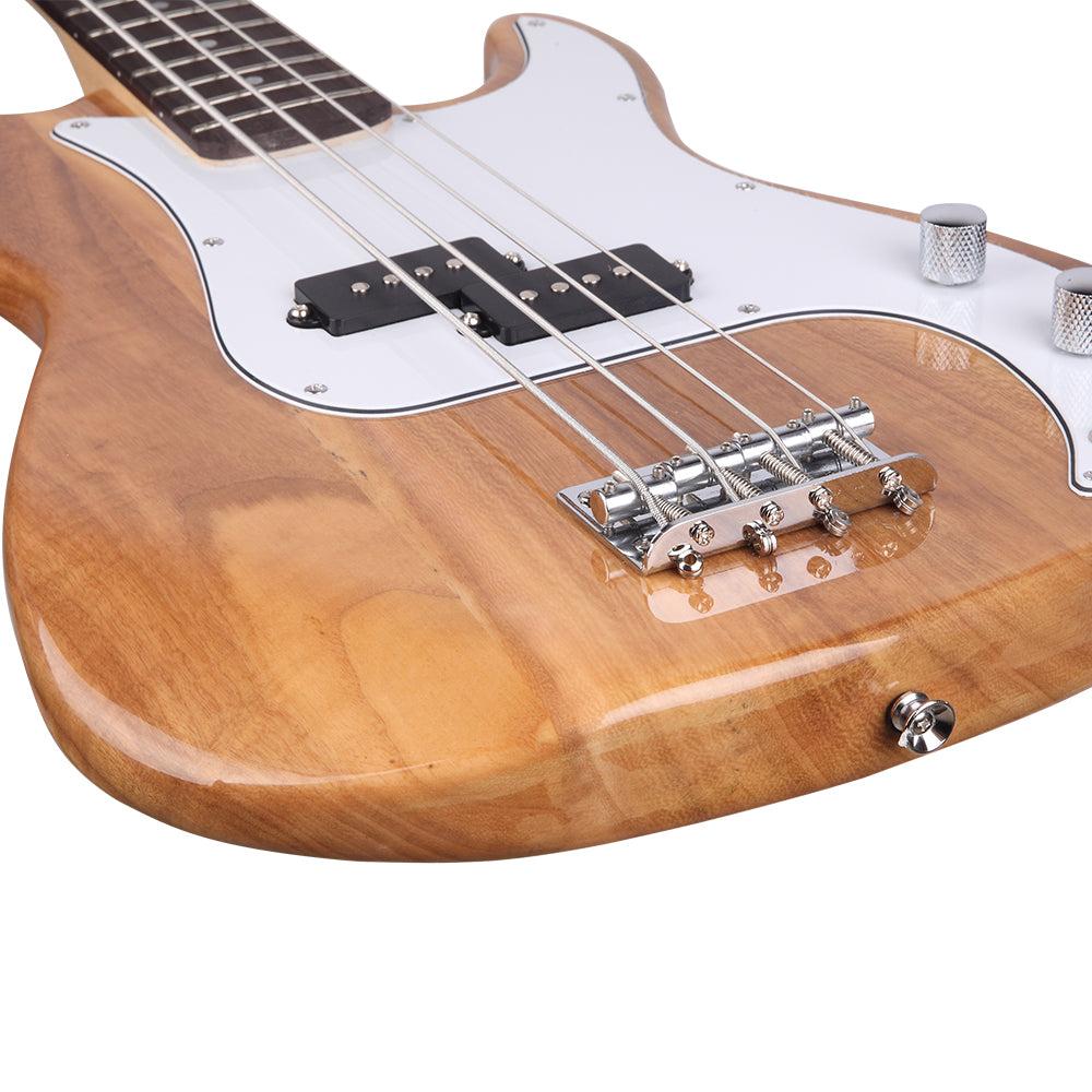 Ozici Exquisite Burning Fire Style Electric Bass Guitar - Burly Wood
