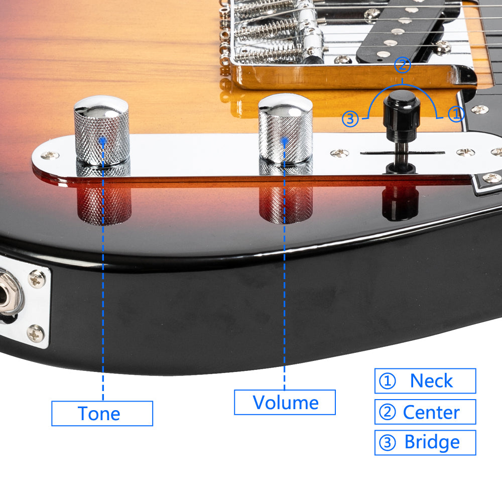 Ozici Maple Fingerboard GTL Electric Guitar SS Pickup - Sunset