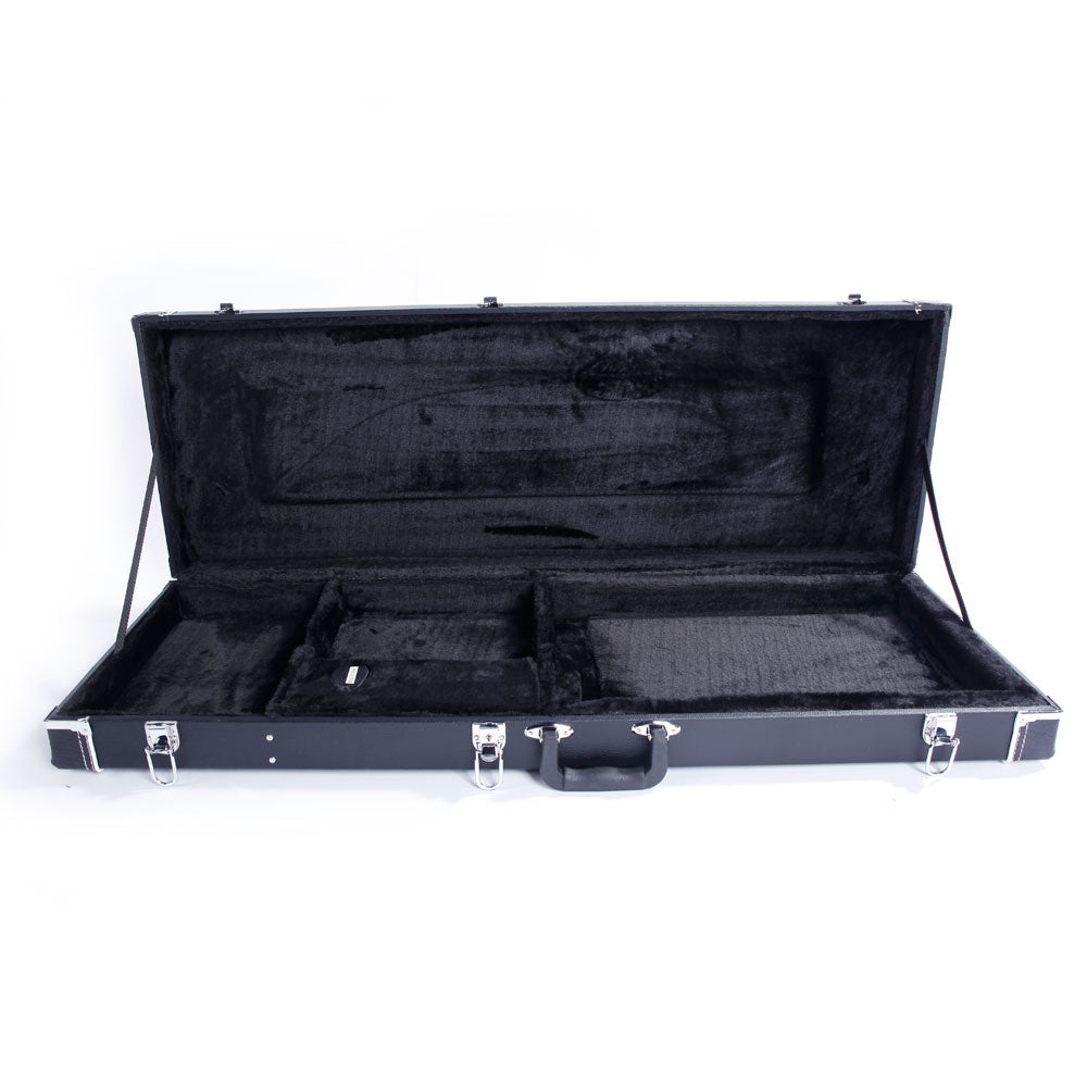Ozici ST High Grade Electric Guitar Square Hard Case Microgroove Flat - Black