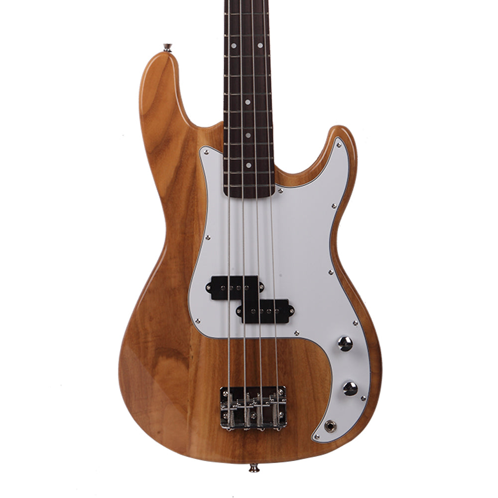 Ozici Exquisite Burning Fire Style Electric Bass Guitar - Burly Wood