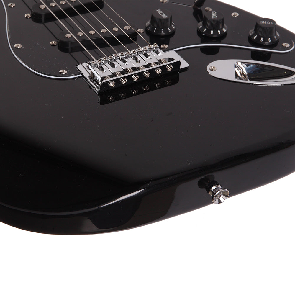 Ozici ST Stylish Electric Guitar with Black Pickguard Black