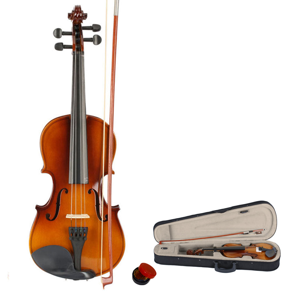 Ozici 3/4 Acoustic Violin Case Bow Rosin Natural