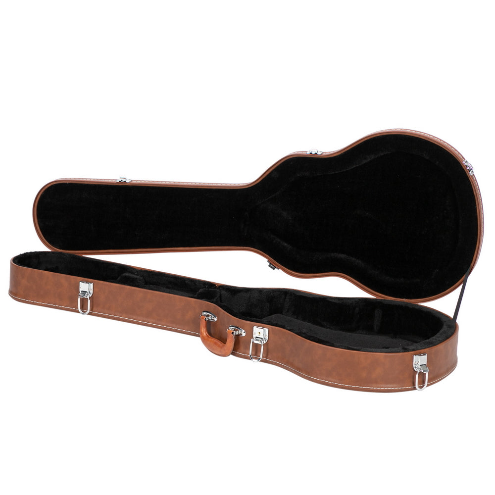 Ozici Hard-Shell Electric Guitar Case for GLP Style Electric Guitar Bulge Surface - Brown
