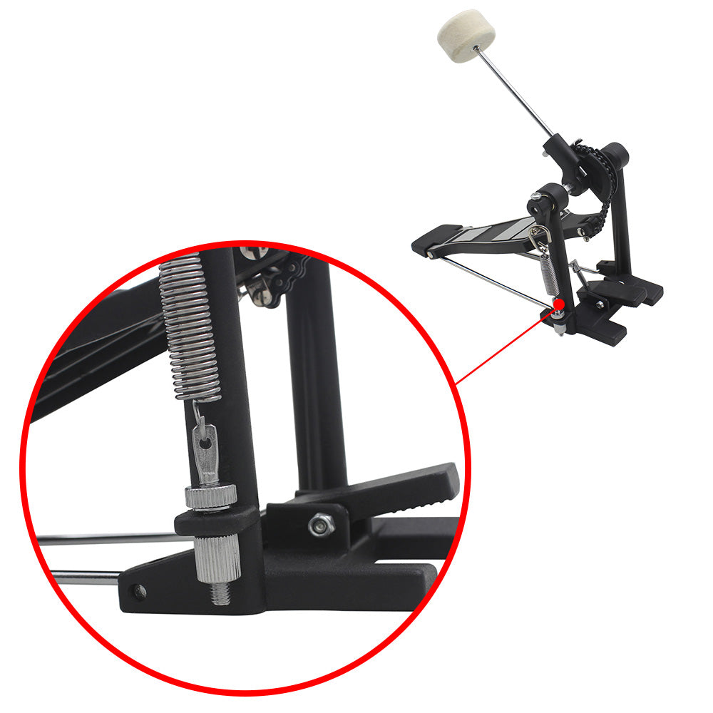 Ozici Professional Drum Pedal Hammerhead for Adult Drum Set Black
