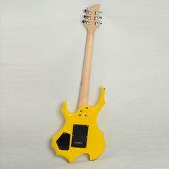 Ozici Novice Flame Shaped Electric Guitar HSH Pickup Bag Strap Paddle Rocker Cable Wrench Tool Yellow