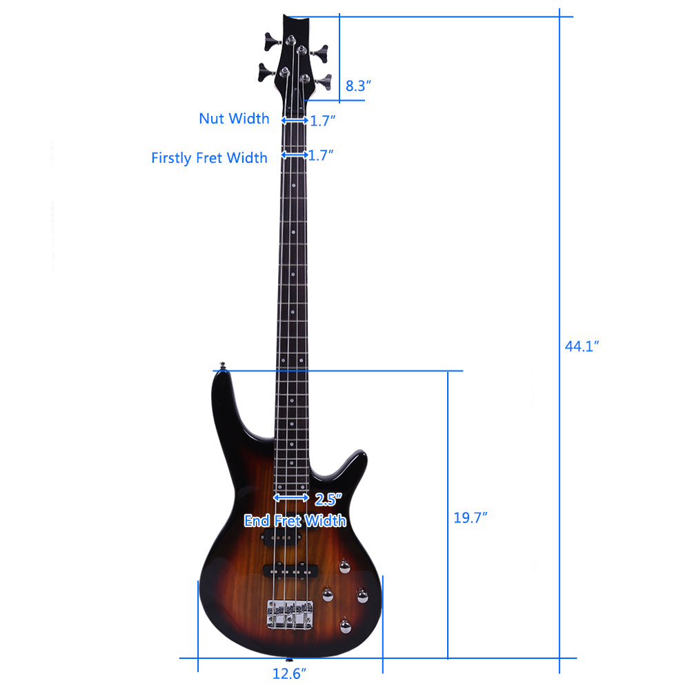 Ozici Exquisite Stylish IB Bass with Power Line and Wrench Tool - Sunset