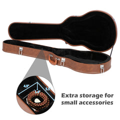 Ozici Hard-Shell Electric Guitar Case for GLP Style Electric Guitar Bulge Surface - Brown