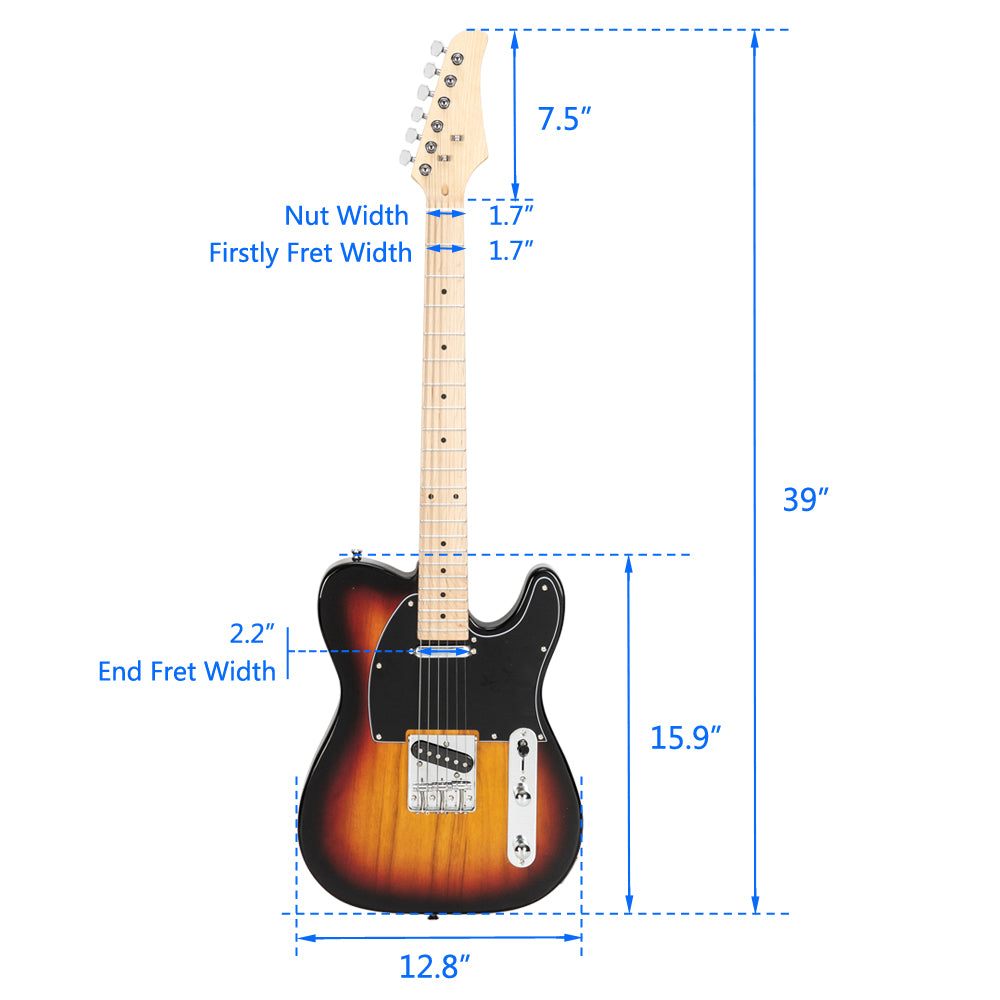 Ozici Maple Fingerboard GTL Electric Guitar SS Pickup - Sunset