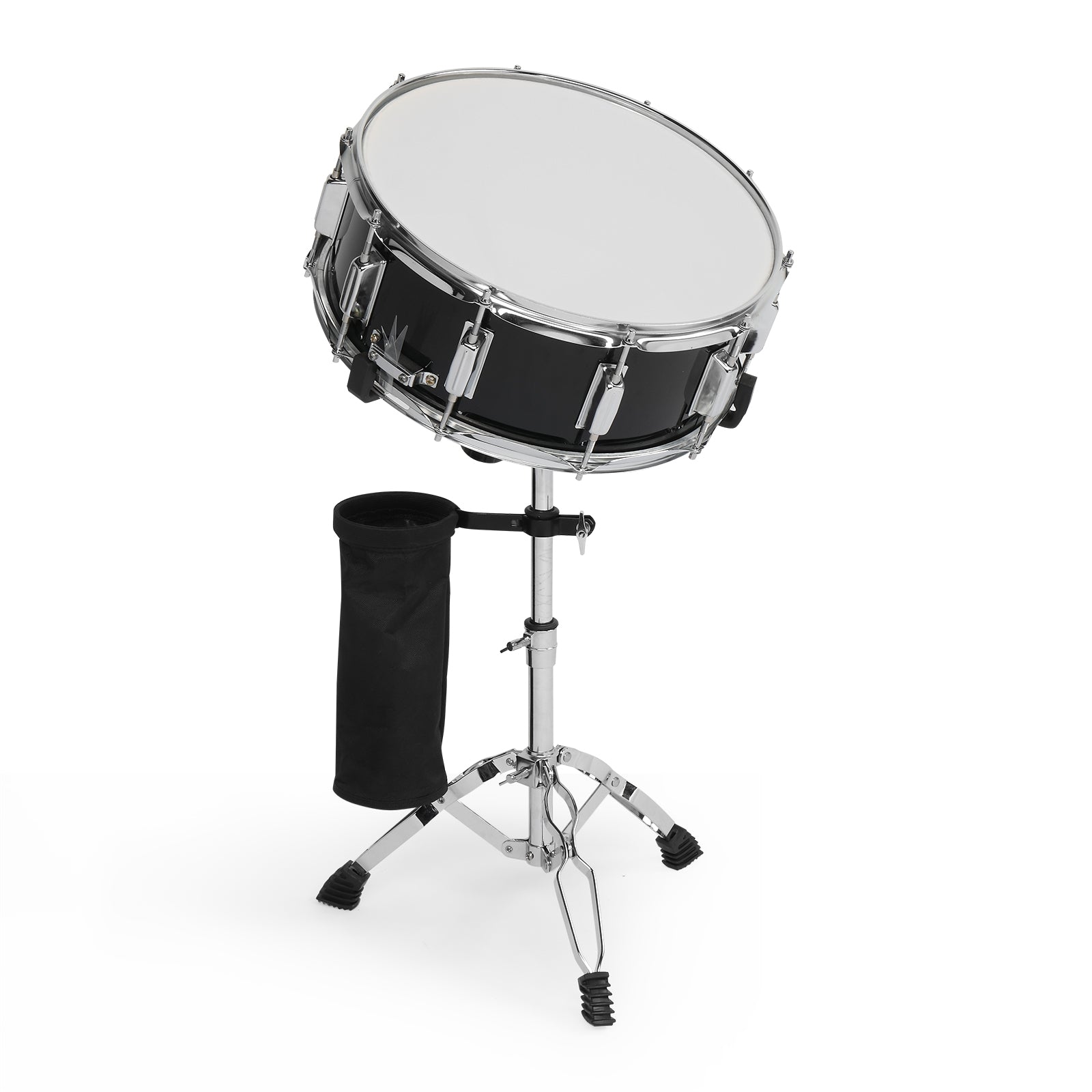 Ozici 14 x 5.5in Snare Drum Set with Drumstick Holder, Snare Drum Bag, Strap, Mute Pad & Drum Stick for Beginner Student Black