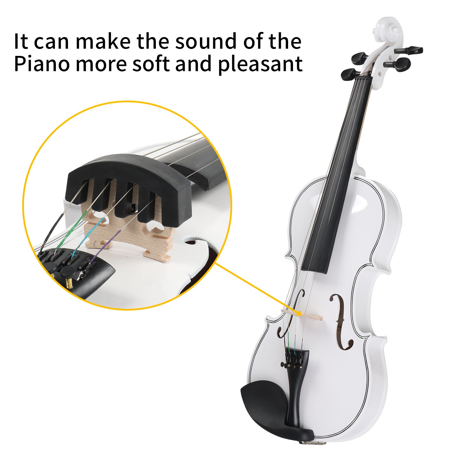 Ozici Full Size 4/4 Violin Set for Adults Beginners Students with Hard Case,Violin Bow,Shoulder Rest,Rosin,Extra Strings and Sordine