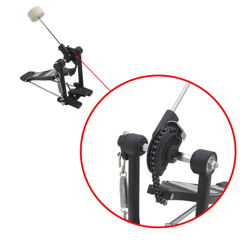 Ozici Professional Drum Pedal Hammerhead for Adult Drum Set Black