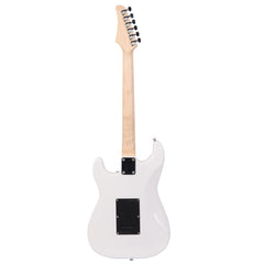 Ozici ST Stylish Electric Guitar with Black Pickguard - White