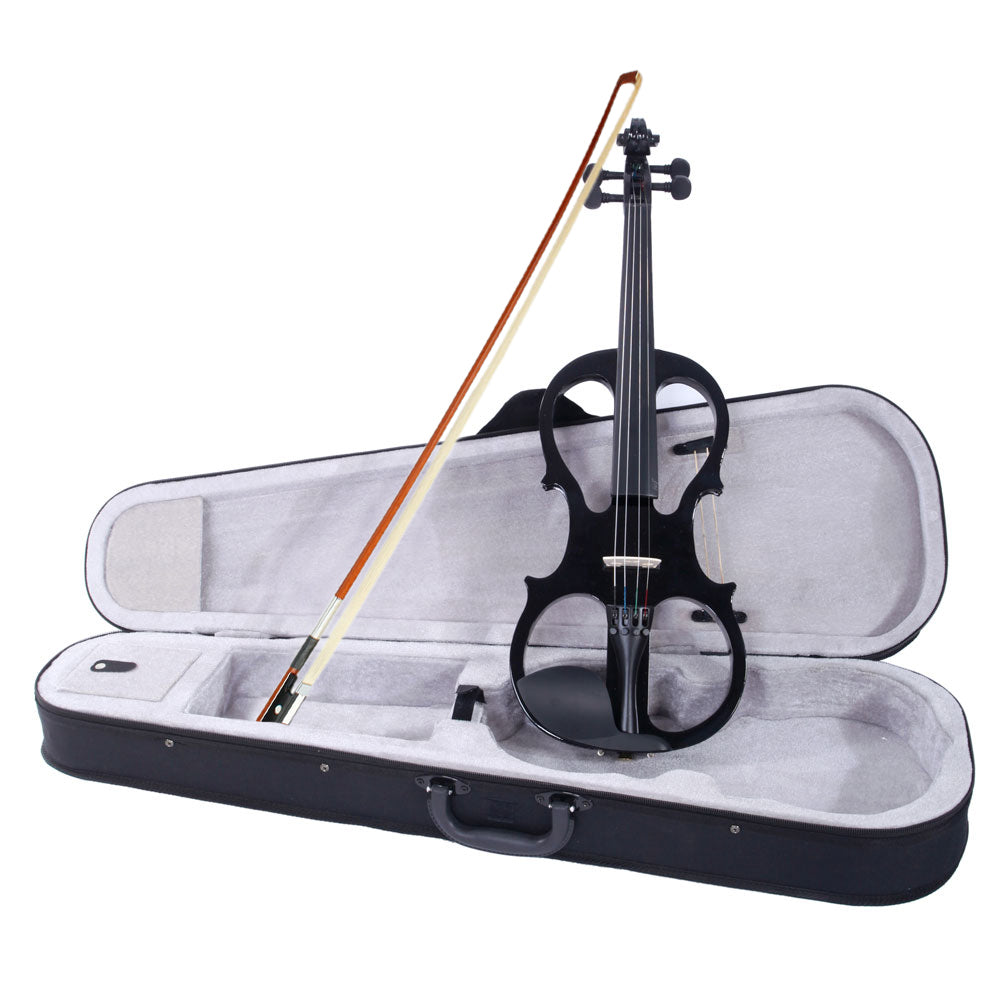 Ozici 4/4 Electric Silent Violin Case Bow Rosin Headphone Connecting