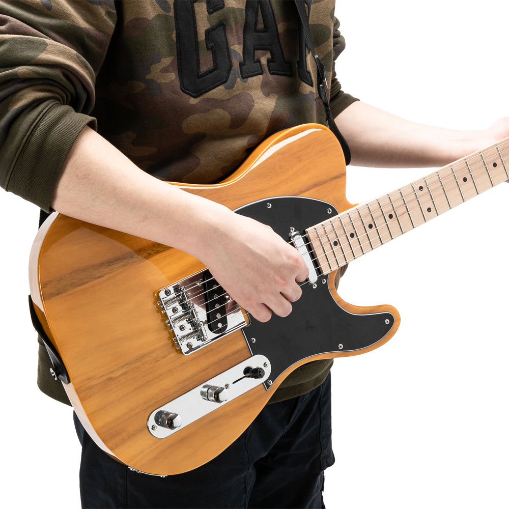 Ozici Maple Fingerboard GTL Electric Guitar SS Pickup Transparent Yellow