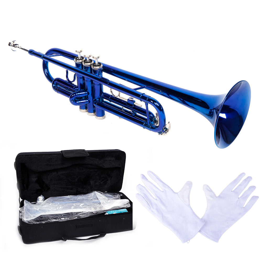 Ozici Brass B Flat Trumpet Gloves Set Blue
