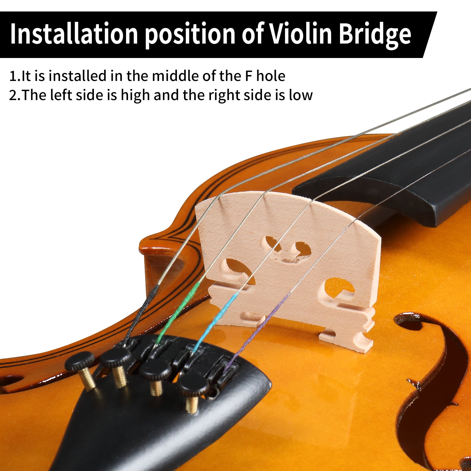 Ozici Full Size 4/4 Violin Set for Adults Beginners Students with Hard Case,Violin Bow,Shoulder Rest,Rosin,Extra Strings and Sordine