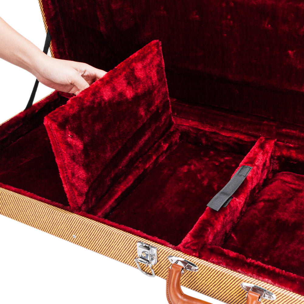 Ozici High Grade Electric Guitar Square Hard Case for GST GTL 170 SG and Burning fire Style Flat - Yellow