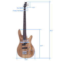 Ozici Exquisite Stylish IB Bass with Power Line and Wrench Tool - Burlywood