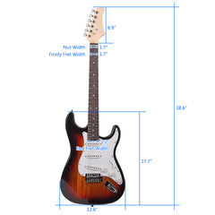 Ozici Rosewood Fingerboard Electric Guitar - Sunset