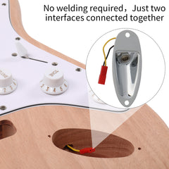 Ozici DIY 6 String ST Style Electric Guitar Kits with Mahogany Body, Maple Neck and Accessories