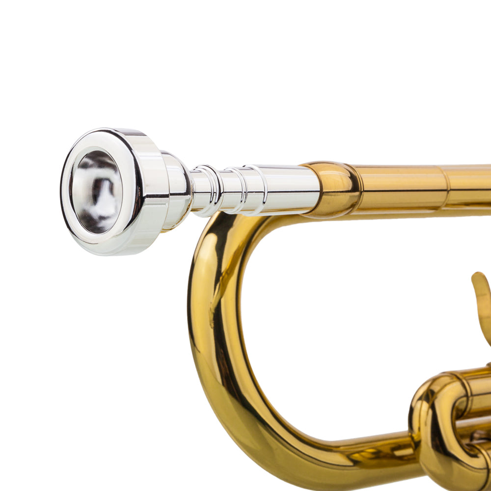 Ozici Drop B Tone Adjustable Trumpet Gloves Set Plaint Golden