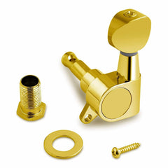 6 Oval Head Fully Enclosed Electric Guitar String Knobs, Folk Guitar String Axis Coiling Device