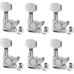 6Pcs Folk Guitar/Electric Guitar Fully Enclosed Knob and Shaft Winder