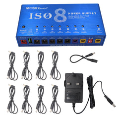 MOSKYAUDIO Guitar Pedal ISO 6 Power Supply Independent 5V/9V/12V/18V
