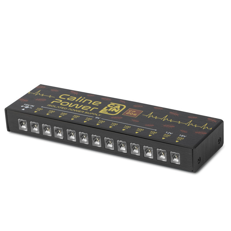 Caline CP 206 Fully Isolated 12 Port Guitar Pedal Power Supply Adapter