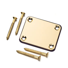 Electric guitar string roller holder, boat shaped audio cable socket hole plate and neck plate reinforcement plate