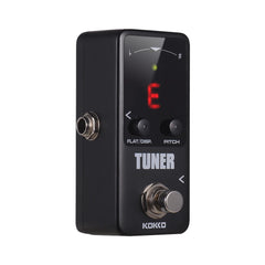 KOKKO Tuner Pedal Mini Tuning Pedal Guitar Pedal True Bypass Adjustable Flats