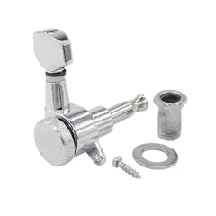 6Pcs 1:18 Lock Electric Guitar Knob Rear String Fully Enclosed Guitar Twist  - Flat cover